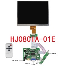 Latumab novo hdmi/vga/av placa de controle driver + 8 "polegadas HJ080IA-01E 1024*768 ips display lcd de alta definição para raspberry pi 2024 - compre barato