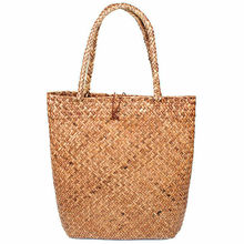 Bolso de paja hecho a mano para mujer, bandolera de hombro, bohemio, para playa, Verano 2024 - compra barato