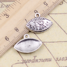 20pcs Charms I Love Football 21x15mm Tibetan Silver Color Pendants Antique Jewelry Making DIY Handmade Craft 2024 - buy cheap