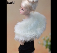 Fashion White Long Plush Shawl Pashmina Doll Accessories For Barbie Dolls For Monster High Dolls Girl's Playhouse Gift 2024 - buy cheap