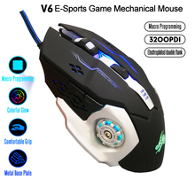 Ratón profesional para Gaming 6D 3200DPI, LED óptico con Cable ajustable, 6 teclas, Cable USB, para PC, portátil GT 2024 - compra barato