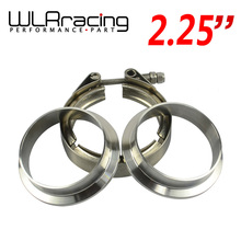 WLR RACING-2,25 "V abrazadera de banda Kit de brida (abrazadera de acero inoxidable 304 + brida SUS304) para tubo de escape turbo 2024 - compra barato