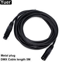 5 Meter length 3-Pin DMX in And Out Signal Connection Metal plug DMX Cable For Stage Moving Head Fogger LED Par DJ Equipment 2024 - buy cheap