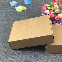 Cajas de embalaje Kraft de 50 Uds., caja de regalo marrón, caja de almacenamiento en blanco/estuches de transporte para joyería/REGALO/artesanía/dulces/cosméticos/jabón hecho a mano 2024 - compra barato