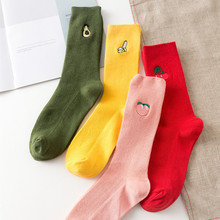 DOIAESKVE  2 Pairs/lot Women Socks Happy Women's Socks Meias Retro Embroidery Long Colorful Funny Socks Women Girls Socks 2024 - buy cheap