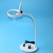 Lupa plegable regulable para escritorio, lámpara de aumento de 5X con lente de 5X de altura ajustable 2024 - compra barato