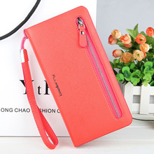 Luxury Brand Leather Phone Wallets Women Zipper Long Coin Purses Money Bag Credit Card Holder High Quality Clutch Wallets Female 2024 - buy cheap