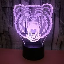 Bear Colorful 3d Small Lamp Touch Remote Control Gift 3d Night Lamp Christmas gift for baby room lights 2024 - buy cheap