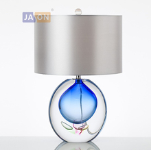 led e27 Postmodern Iron Fabric Glass Blue LED Lamp. LED Light. Table Lamp. Desk Lamp.LED Desk Lamp For Bedroom Foyer 2024 - buy cheap