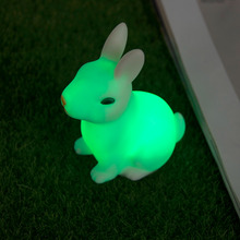 LED Night Light Animal Cartoon Color Changing Rabbit Decorative Lamp Adorable for Children Baby Kids Gift Home Party 2024 - buy cheap