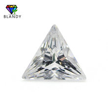 Free Shipping 3*3mm~10*10mm 5A Triangle Shape White Cubic Zirconia Stone Machine Cut Loose CZ Synthetic Gems For Jewelry Making 2024 - buy cheap
