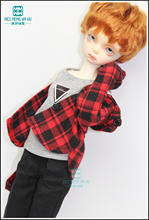 Bonecas BJD roupas para 43 cm 1/4 BJD acessórios de moda camisa xadrez vermelho, verde, preto 2024 - compre barato