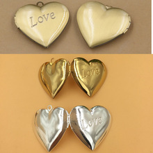 29*27mm 10 peças coração amor moldura de foto caixa de medalhão pingente estilo europeu artesanato, jóias de busca pingente 2024 - compre barato