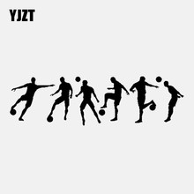 YJZT 15.9CM*4.7CM Vinyl Decal Car Sticker Decor Sport Soccer Football Play Black/Silver C3-1599 2024 - buy cheap