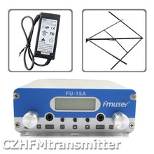 FMUSER передатчик для радиовещания с FM-стереозвуком, частотой 87,5-108 МГц, с поляризационными антеннами и адаптером питания 2024 - купить недорого