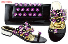 doershow new fashion African purple  Shoes And Bag Set For Party High Quality Italian Ahoes And Bags To Match Women!Sbf1-9 2024 - buy cheap