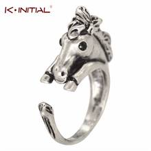 Kinitial Hot Adjustable Bronco Horse Animal Vintage ring-Bronze Women's Girl's Retro-Rings For Teen Valentine's Day Gift 2024 - buy cheap