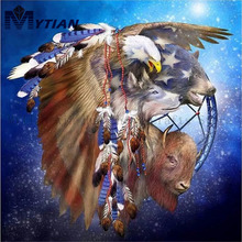 5d DIY Diamond Painting Eagle &Wolf Cattle Embroidery Full Square Round Drill Needlework Cross Stitch Kit Mosaic Home Decoration 2024 - buy cheap