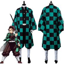 Fantasia de kamado tanjirou, roupa para cosplay, halloween, carnaval 2024 - compre barato