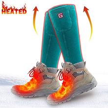 QILOVE calcetines de algodón calientes de la batería térmica del Color brillante para hombres y mujeres calentadores de pie de invierno escalada esquí 2024 - compra barato