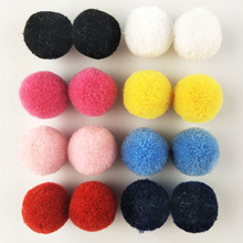 Bolas de pompom macias para artesanato, 80 peças de 2cm de tecido fofo, artesanato, pompom macio, bola fofinha, decoração da casa, suprimentos de costura, cores misturadas craf 2024 - compre barato