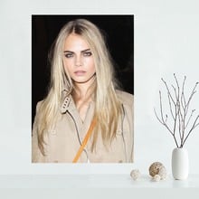 Boa cara jocelyn delevingne decorativo lona cartaz de alta qualidade decoração para casa arte da parede pano de seda da parede da tela impressão do cartaz 2024 - compre barato