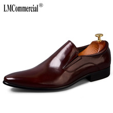 Zapatos de negocios de cuero auténtico para hombre, calzado de boda de piel de vaca de gran tamaño, zapatos de vestir formales, alta calidad, primavera y otoño 2024 - compra barato