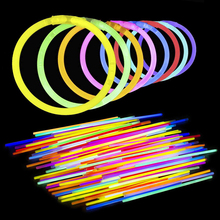 420 шт., разноцветные светодиодные светящиеся палочки-браслеты 2024 - купить недорого