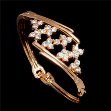 Pulseras y brazaletes llamativos de aleación de cristal de circonia cúbica, brazaletes indios de lujo 2024 - compra barato