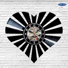 Vinyl Record Wall Clock Heart Art Decor Home Gift I Love You Style Valentine Day duvar saati 2024 - buy cheap