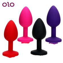 OLO-juguetes sexuales de silicona para mujeres, estimulador de punto G con flor rosa, masajeador de próstata, tapón Anal 2024 - compra barato