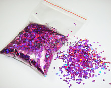 Free Shipping-50g/bag x 2mm(1/12")Laser Purple Glitter Hexagon Paillette Spangles Shape for DIY Nail Art Decoration 2024 - buy cheap
