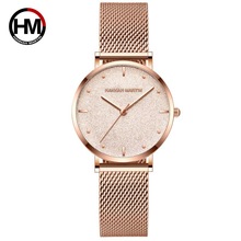 Hannah Martin Modern Fashion Women's Watches Japanese Quartz Wristwatches Waterproof Stainless Steel Mesh Strap reloj mujer Box 2024 - buy cheap