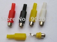 4 Colors Solder RCA Female Jack Audio Video Adapter Connector Red Black White and Yellow 32 Pcs Per Lot HOT Sale 2024 - buy cheap