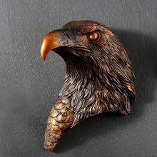 Colgante de cabeza de águila creativo chino, cabeza de animal, colgante de pared para el hogar, pared de salón, decoración tridimensional vintage 2024 - compra barato