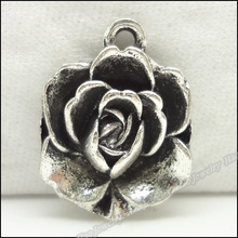 Colgante de plata tibetana de aleación de Zinc para pulsera, abalorio Vintage de flor, collar, joyería de Metal, bricolaje, 100 Uds. 2024 - compra barato