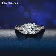 ThreeGraces exquisito corte cuadrado Anillos de Compromiso de boda de las mujeres de lujo joyería de circonia cúbica accesorios RG032 2024 - compra barato