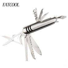 Mini 11in1 Folding Knife Stainless Steel Small Pocket Knife Multi Funtional Outdoor Camping Tool Screwdriver Wine Bottle Opener 2024 - buy cheap