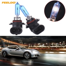 Lâmpada de farol de carro feeldo 2 peças, branca 9005 hb3 12v 55w/100w, farol de carro, fonte de luz, estacionamento, 5000k # convés 2024 - compre barato