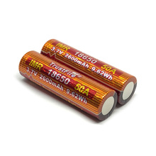 2 pçs/pçs/lote trustfire imr 18650 2600 mah 3.7 v 50a 9.62wh bateria de lítio de alta taxa baterias recarregáveis para e-cigarro lanterna 2024 - compre barato