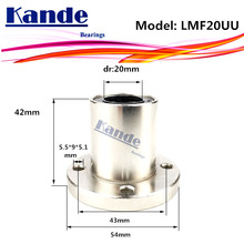 LMF20 UU  1pcs/lot  LMF20UU Round Flange Linear Ball Bearing 20mm LMF20 For 3D printer  SMF20UU Kande Bearings 2024 - buy cheap