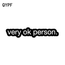 QYPF 17.8CM*3.5CM Very Ok Person Fashion Vinyl Retro-reflective Car Sticker Decal Black Silver C15-2650 2024 - buy cheap