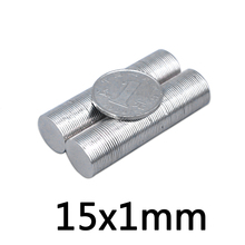 50pcs 15x1 mm Bulk Small Round NdFeB Neodymium Disc Magnets Dia 15mm x 1mm N35 Super Powerful Strong Magnet 15*1 2024 - buy cheap