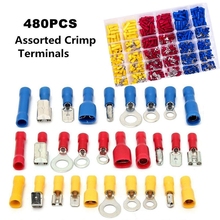 480Pcs Terminals Connector Spade Set Assorted Insulated Wiring Terminal Ends Electrical Wire Crimp Connectors Spade kit 2024 - buy cheap