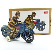 Wind Up-hombre montando en motocicleta, mecanismo de relojería, Metal, lata, juguetes coleccionables 2024 - compra barato