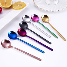 6PCS/lot Tea Spoon Colorful 18/10 Stainless Steel Teaspoon Set for Tea Party Gold Black Mini Small Coffee Spoon Silver Scoop Set 2024 - buy cheap