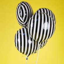 Balão de hélio para festa de aniversário, bola de ar com listras preto e branco, 18 polegadas, decoração de chá de bebê, festa de aniversário, casamento, 5 unidades 2024 - compre barato