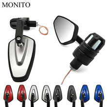 7/8" 22mm Motorcycle Side Mirror LED Handle Bar End Mirrors Turn Signal For Aprilia RSV MILLE RSV4 TUONO Benelli tnt600 tnt300 2024 - buy cheap