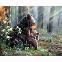 Full Square/Round Drill 5D DIY Diamond Painting "Forest Bear Mom & Baby" 3D Embroidery Cross Stitch Mosaic Home Decor KBL 2024 - buy cheap