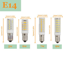 Lámpara LED E14 SMD2835, 5W, 6W, 7W, 9W, 220V, bombilla Led de cerámica, reemplaza 30W, 40W, 50W, 60W, luz halógena para candelabro, iluminación del hogar 2024 - compra barato